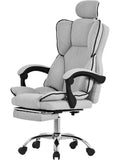 Silla Ergonomica para Ordenador con Respaldo Alto, Reposapies y Funcion Basculante