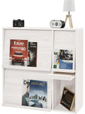 Armario Modular de Madera con 4 Puertas Plegables para Oficina Biblioteca y Hogar