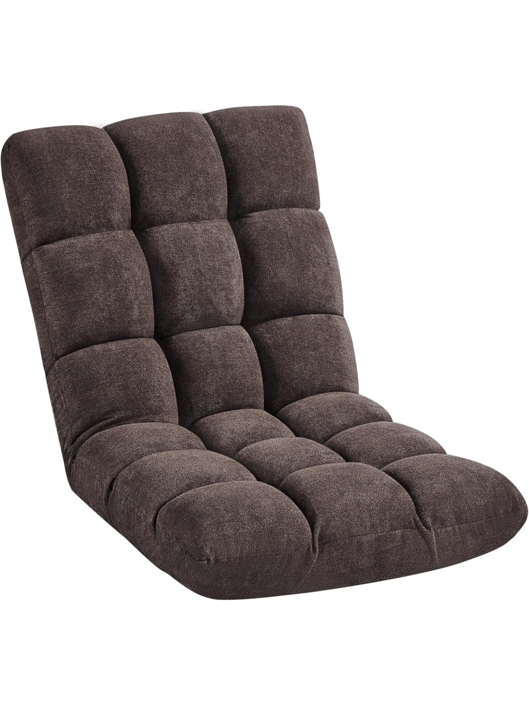 Butaca de Suelo Plegable con Respaldo Ajustable para Lectura Relajacion y Meditacion Marron