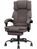 Silla Ergonomica Gaming con Respaldo Amplio Reposapies Ajustable y Reposabrazos Regulables Marron Oscuro