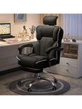 Silla Ejecutiva de Oficina con Respaldo Alto, Reposapies Extensible y Soporte Lumbar Ergonomico
