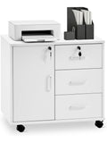 Archivador movil de oficina con cuatro cajones cerradura y almacenamiento para documentos A4