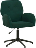 Silla Giratoria de Oficina con Altura Ajustable Respaldo Comodo y Diseno Ergonomico Verde Oscuro
